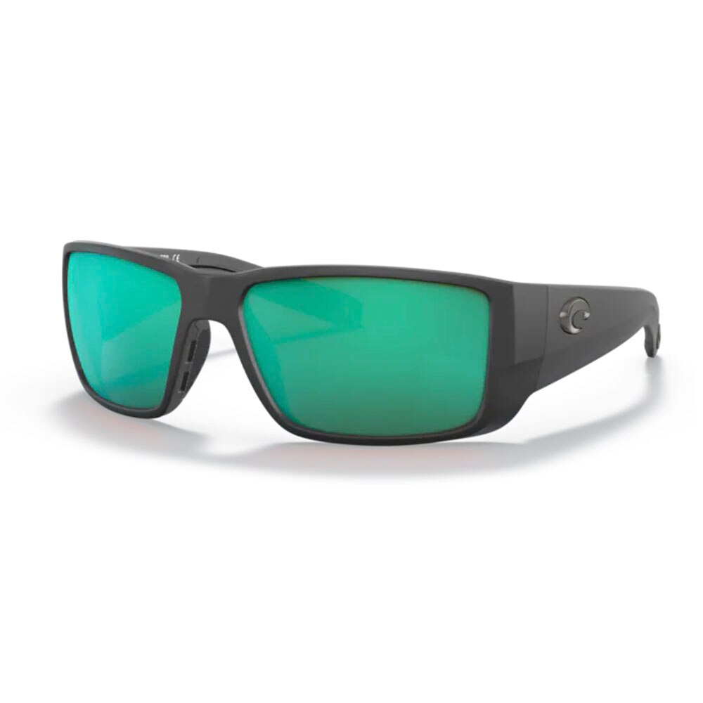 Costa Blackfin PRO Sunglasses Polarized in Matte Black with Green Mirror 580G